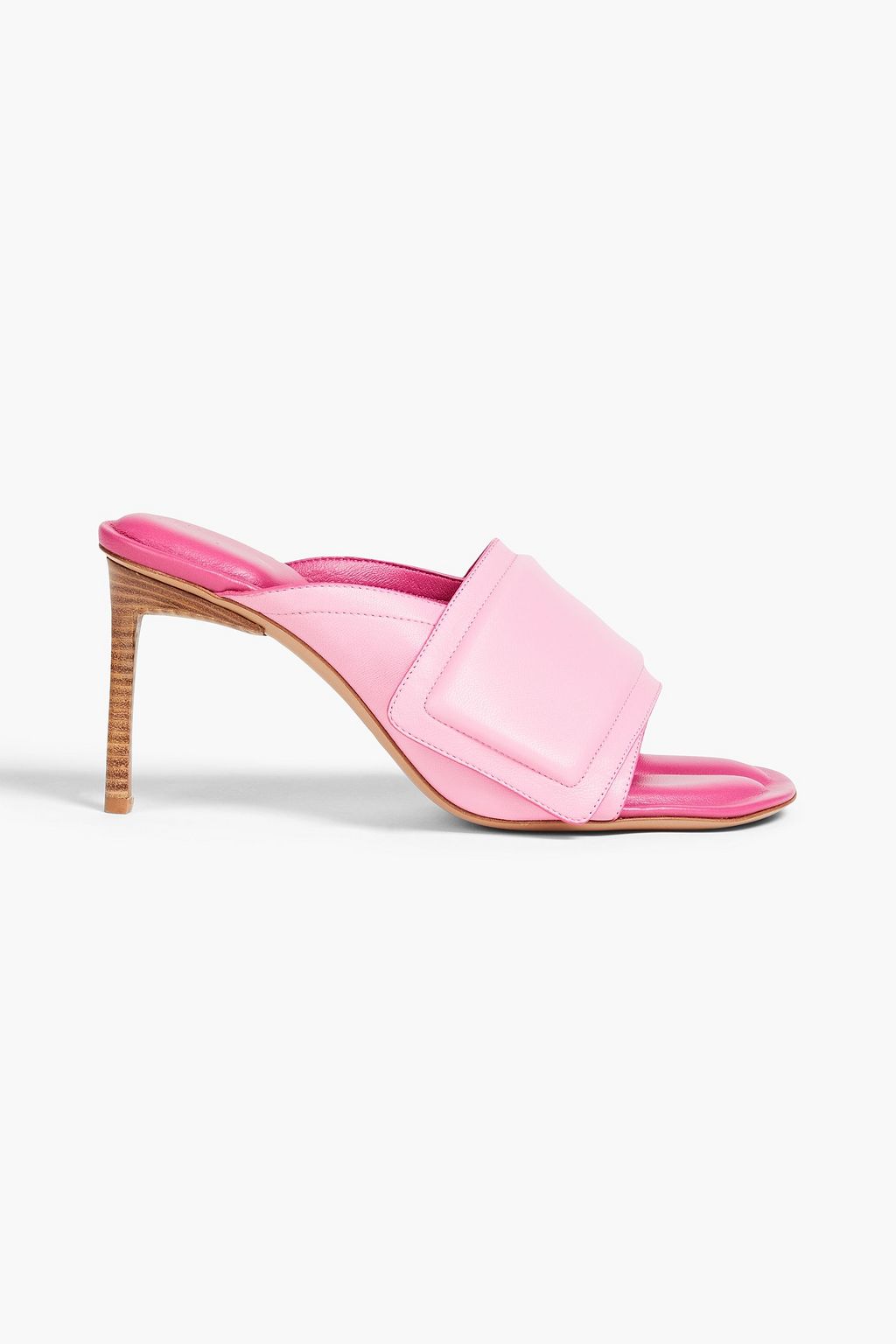 Sea green leather mules with soft lining JACQUEMUS, pink