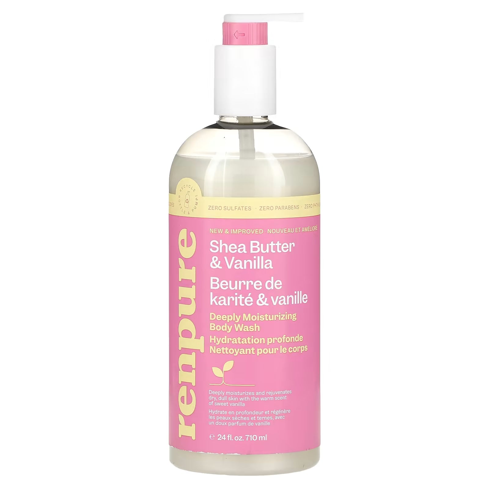 Renpure Moisturizing Shower Gel, Shea Butter & Vanilla