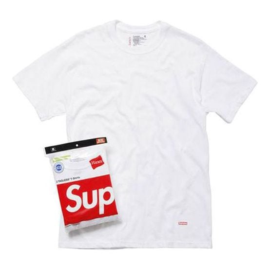 تي شيرت Supreme FW19 Week 1 x Hanes Tagless Tees (عبوة من 3 قطع) أبيض T 3، أبيض