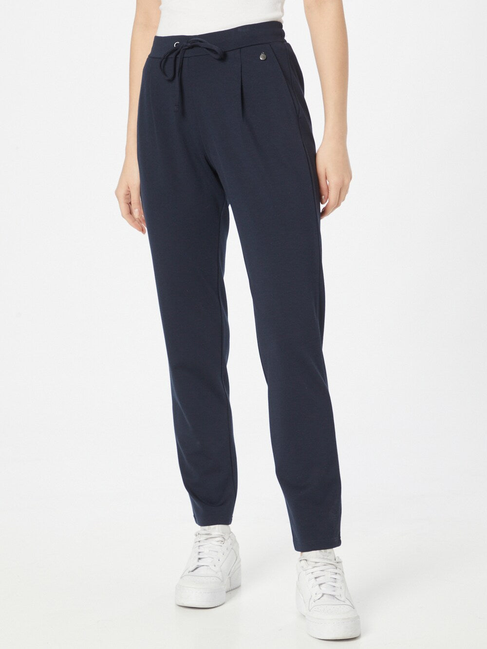 Fransa Regular Pleated Front Pants, Night Blue