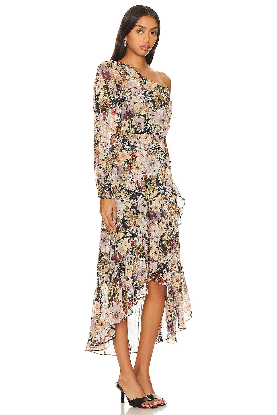 ASTR the Label Calista Dress, Navy & Taupe Floral