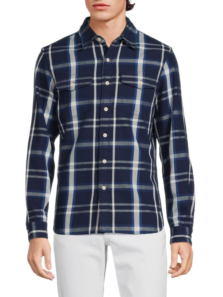 Alex Mill Plaid Flannel Shirt, Navy