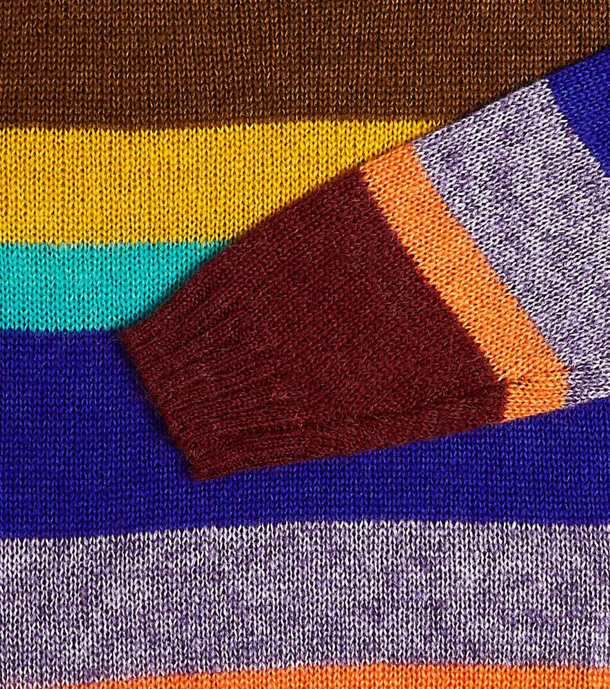 Berge Striped Alpaca Sweater with MOLO Wool Blend, Multicolor