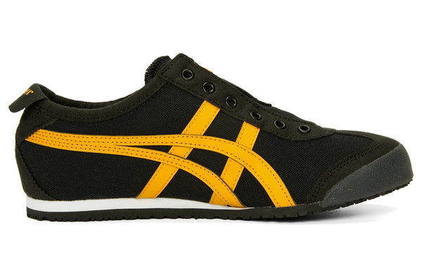 حذاء Onitsuka Tiger MEXICO 66 سهل الارتداء باللون الأسود "Black Tiger Yellow"، باللون الأسود