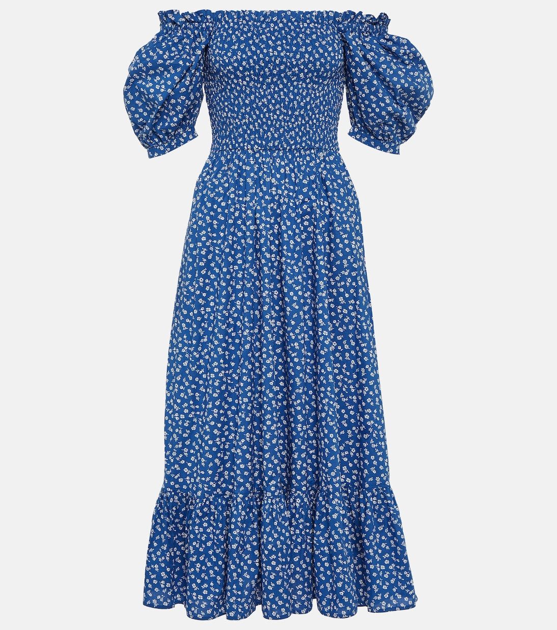 Polo Ralph Lauren Floral Print Cotton Maxi Dress, Blue