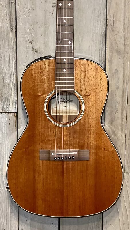 جيتار صوتي Takamine Koa EF407 Legacy Series New Yorker Parlor جيتار صوتي/كهربائي لامع طبيعي، شكرًا لك!