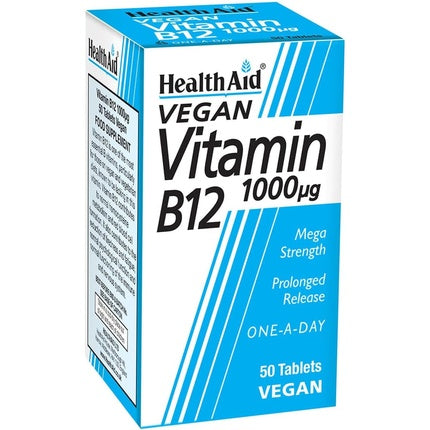 Vitamin B12 1000 mcg extended release, 50 tablets, Healthaid