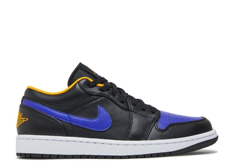 حذاء رياضي AIR JORDAN 1 LOW 'LAKERS'، باللون الأسود