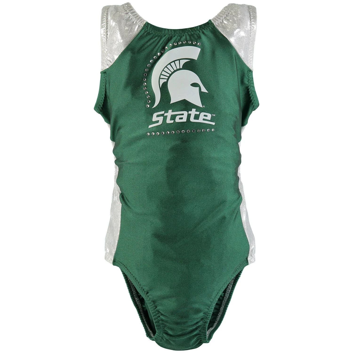 Green Michigan State Spartans Rhinestone Team Unbranded Youth Swimsuit