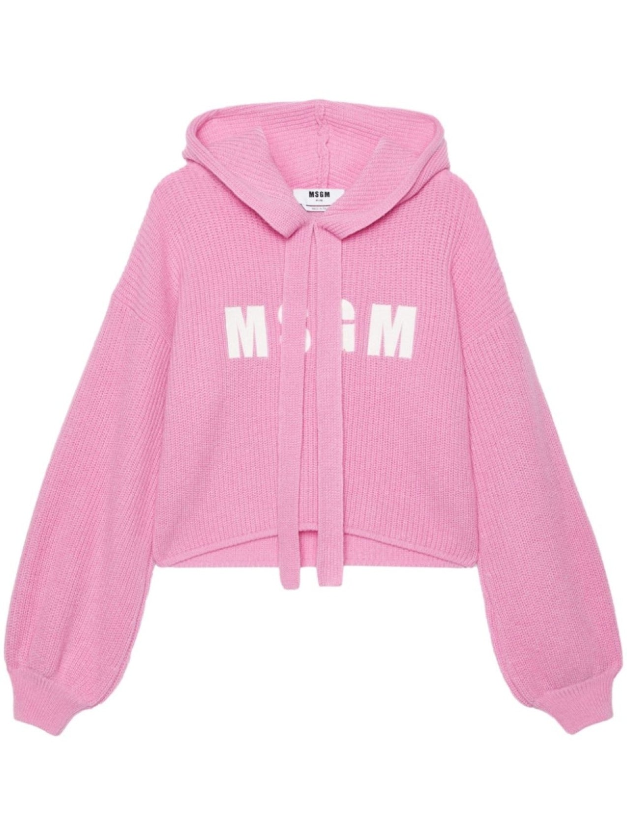 MSGM Embroidered Logo Knit Sweatshirt Pink