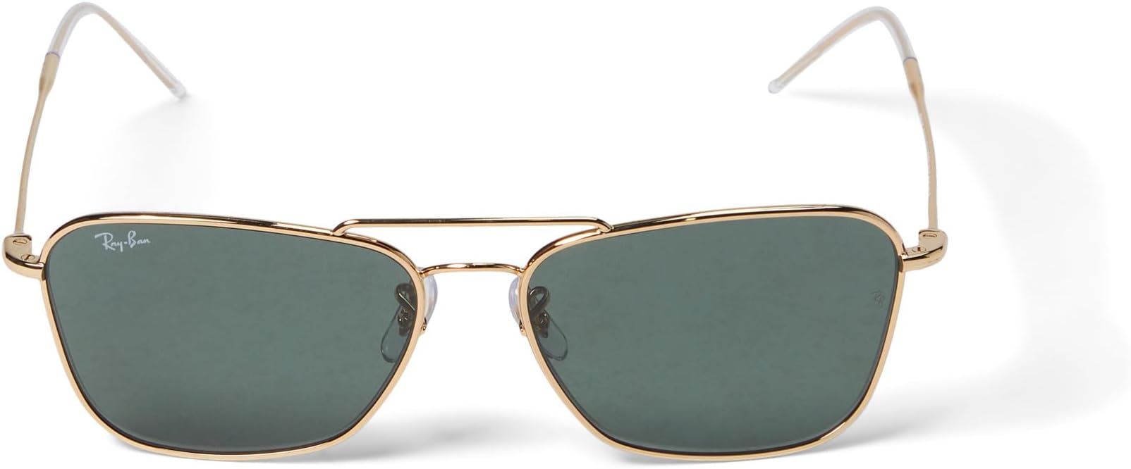 نظارة شمسية 58 مم 0RBR0102S Caravan Reverse Ray-Ban، أريستا/أخضر داكن