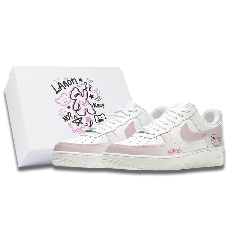 Nike Air Force 1 Skateboarding Shoes Unisex Low Top Pink White