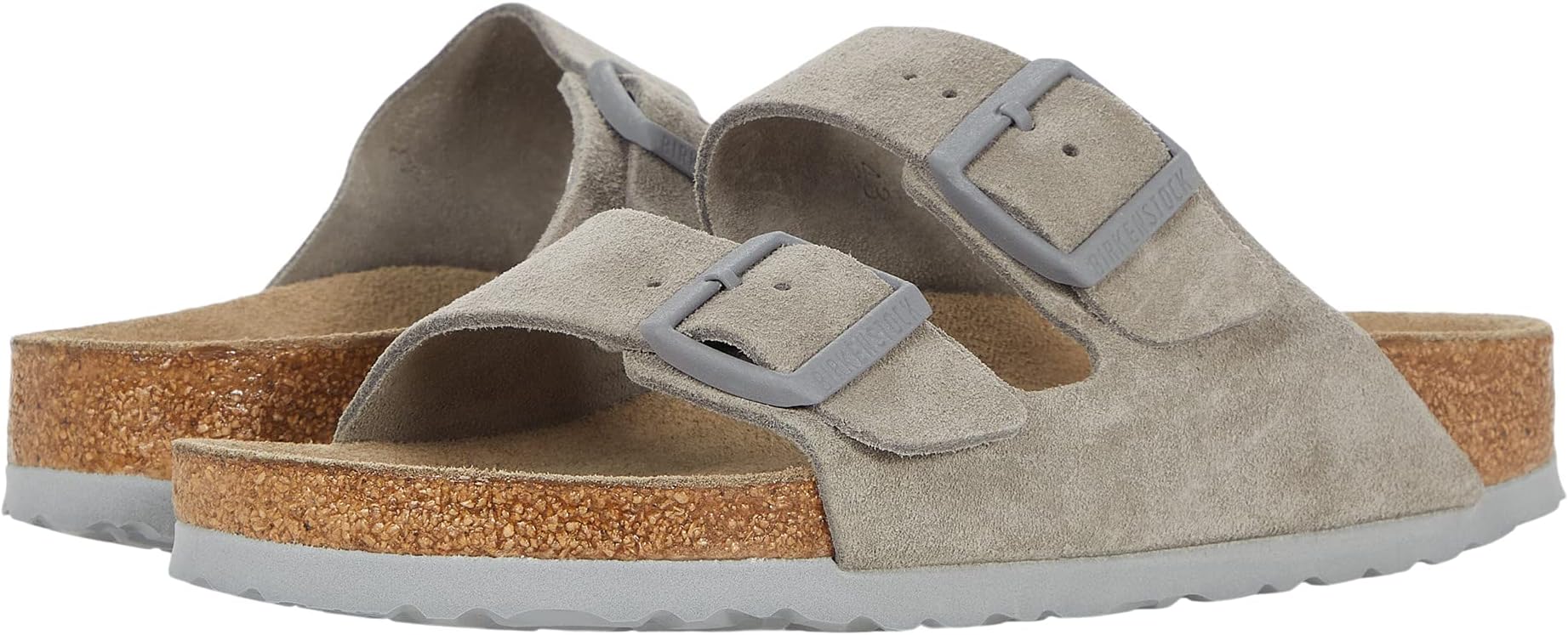 Arizona Soft Footbed Flat Sandals - Suede (Unisex) Birkenstock, Stone Coin Suede