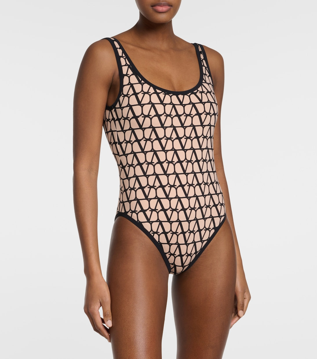 Valentino monogram swimsuit, neutral