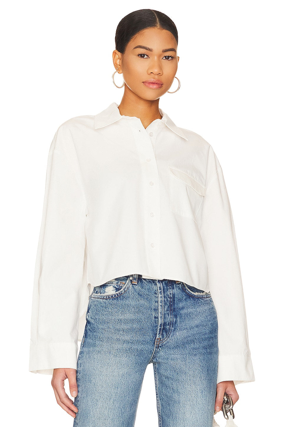 ANINE BING Travis shirt, white