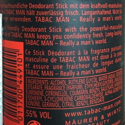 Tabac Man deodorant stick with a strong masculine scent, 75 ml, Tabac Original