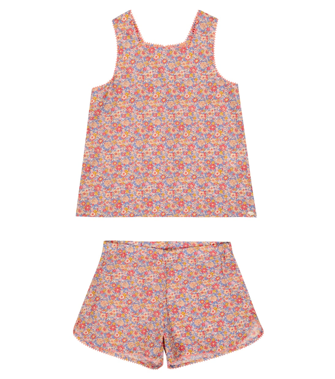 Tartine et Chocolat Floral Print Cotton Vest and Shorts, Multicolor