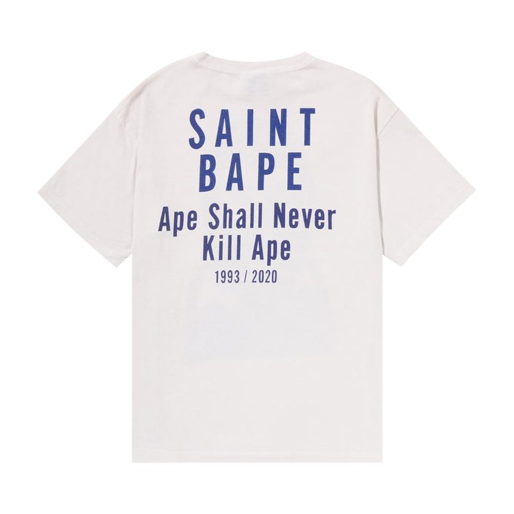 BAPE x Saint MXXXXXX Skull 'White' T-Shirt, White