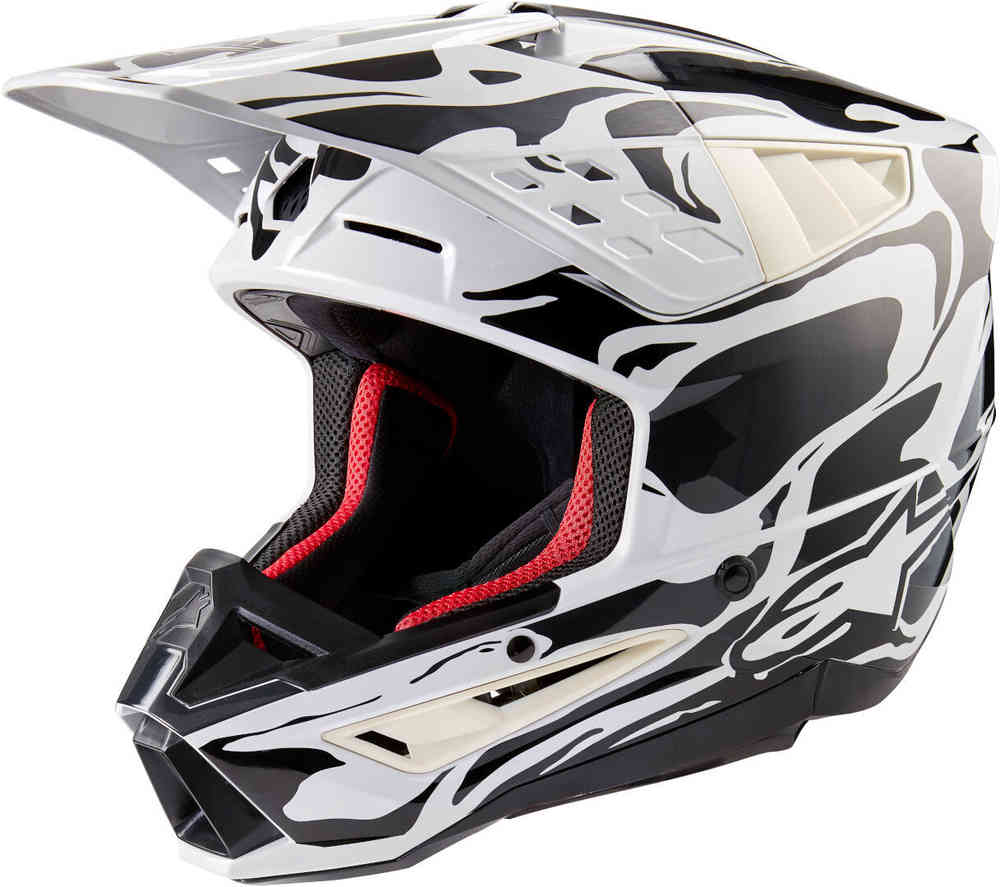 S-M5 Mineral 2024 Alpinestars Motocross Helmet Light Gray