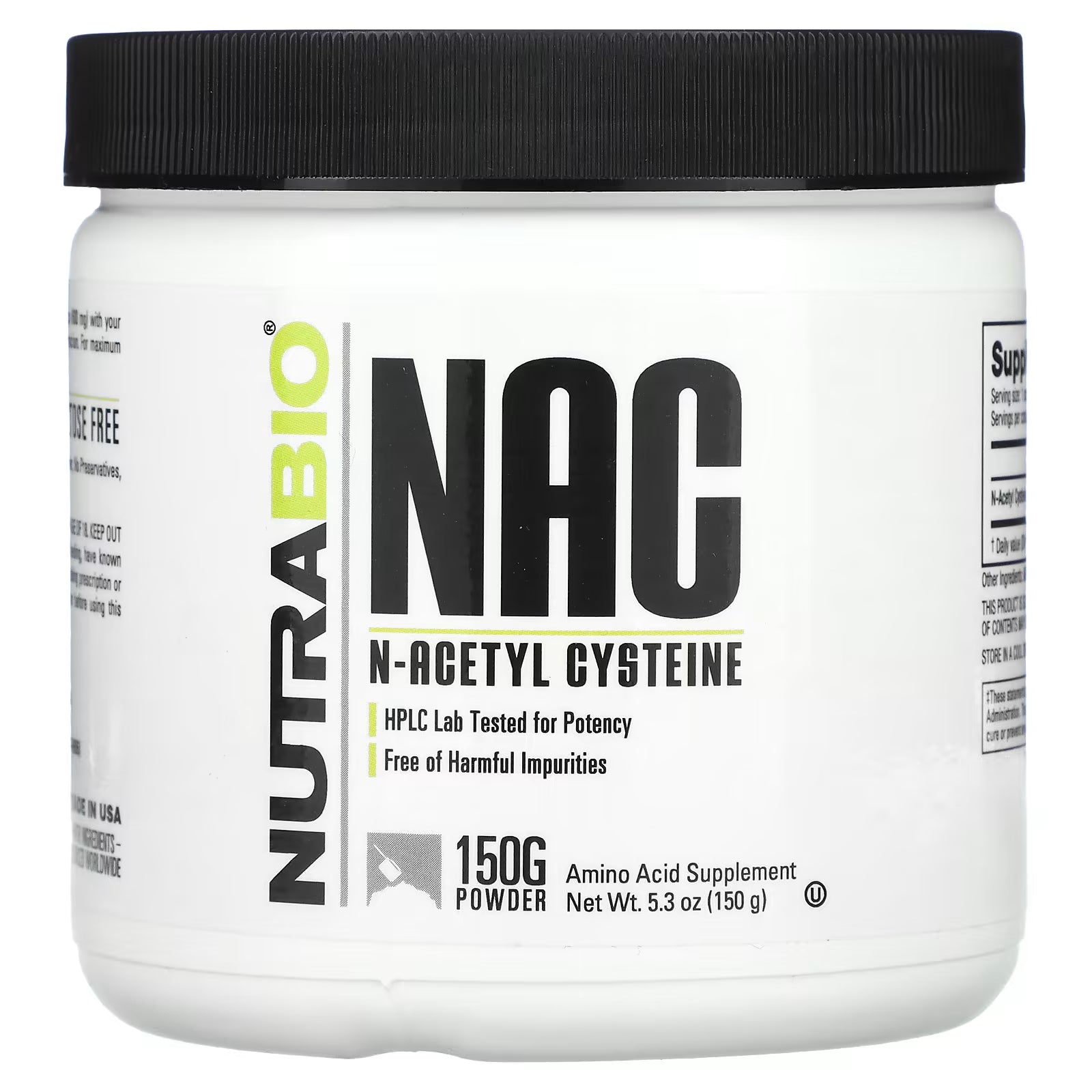 N-acetylcysteine Nutrabio Labs NAC