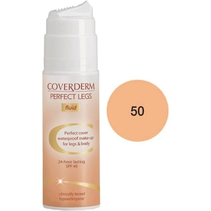 Perfect Legs مكياج سائل مقاوم للماء للساقين والجسم مع عامل حماية من الشمس SPF 40، Coverderm