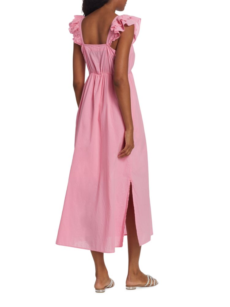 Xirena Fly Sleeve Leia Maxi Dress in Rose