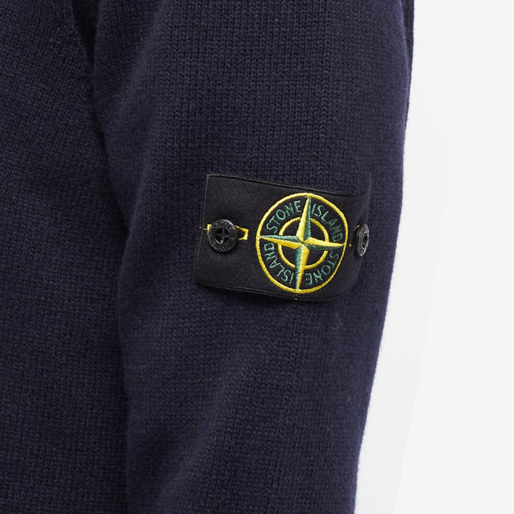 Stone Island Shearling Knitted Jacket with Backstitch