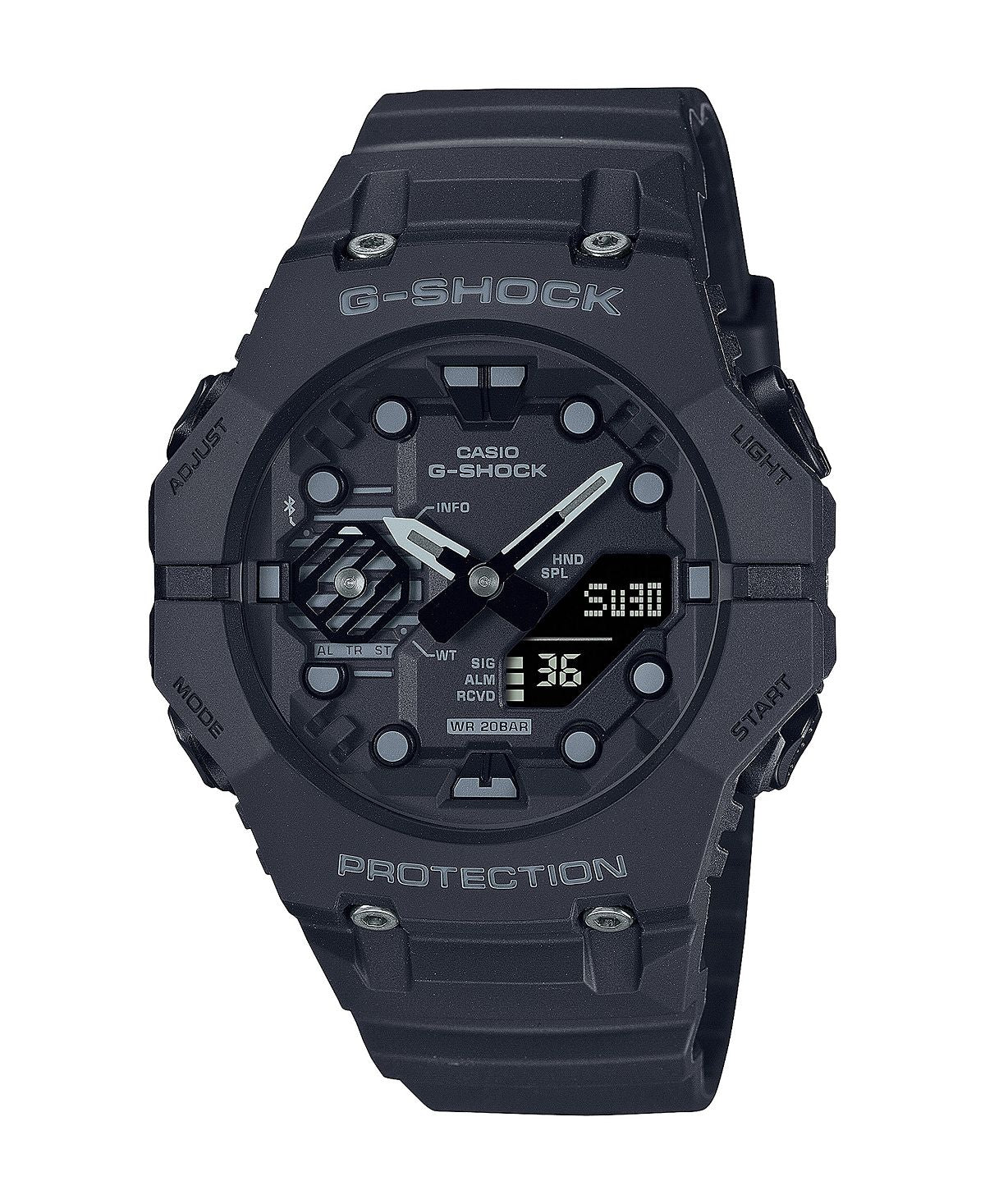 Bluetooth Men's Quartz Watch with Black Resin Two Hands 46.0mm GAB001-1A G-Shock