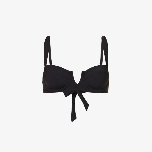 Clovelly Monday Swimwear bikini top, black