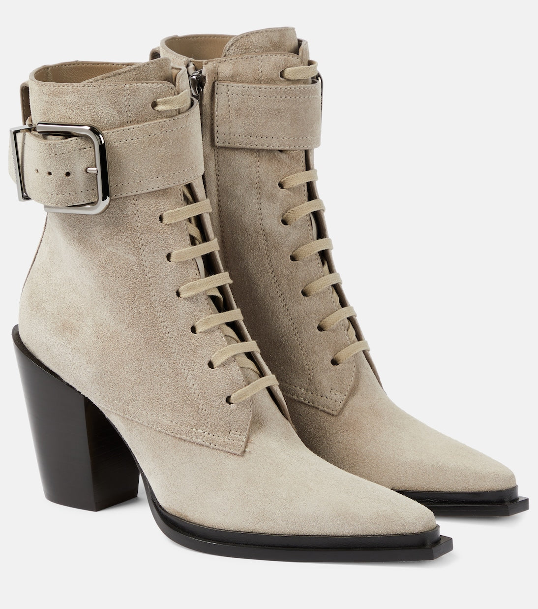 Jimmy Choo myos 80 suede lace-up boots, brown