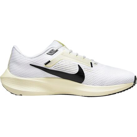 حذاء الجري Nike Air Zoom Pegasus 40 للنساء، أبيض/أسود-حليب جوز الهند