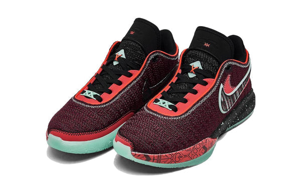 حذاء رياضي (GS) Nike LeBron 20 'Night Maroon'، لون كستنائي/متعدد الألوان/أسود