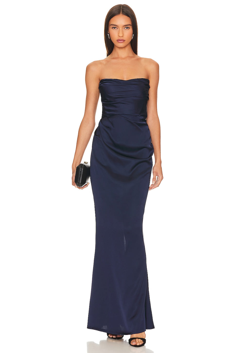 Nookie Emelie Strapless Gown Dress, Navy