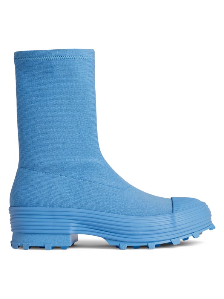 Traktori Camper Chunky Toe Boots, Pastel Blue