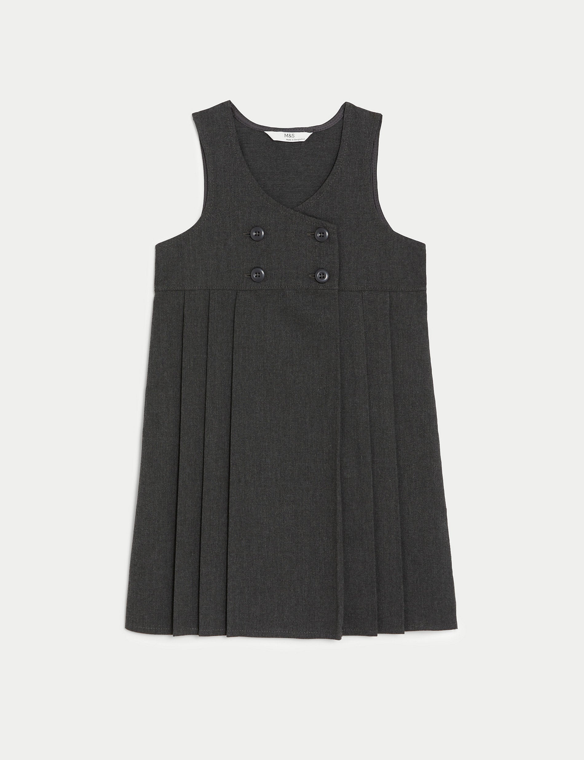 School sundress with pleats for girls (2-12 years) Marks & Spencer, gray