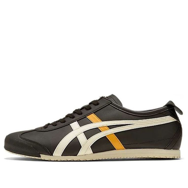 حذاء Onitsuka Tiger MEXICO 66 باللون الأسود والأبيض والأصفر، باللون الأسود