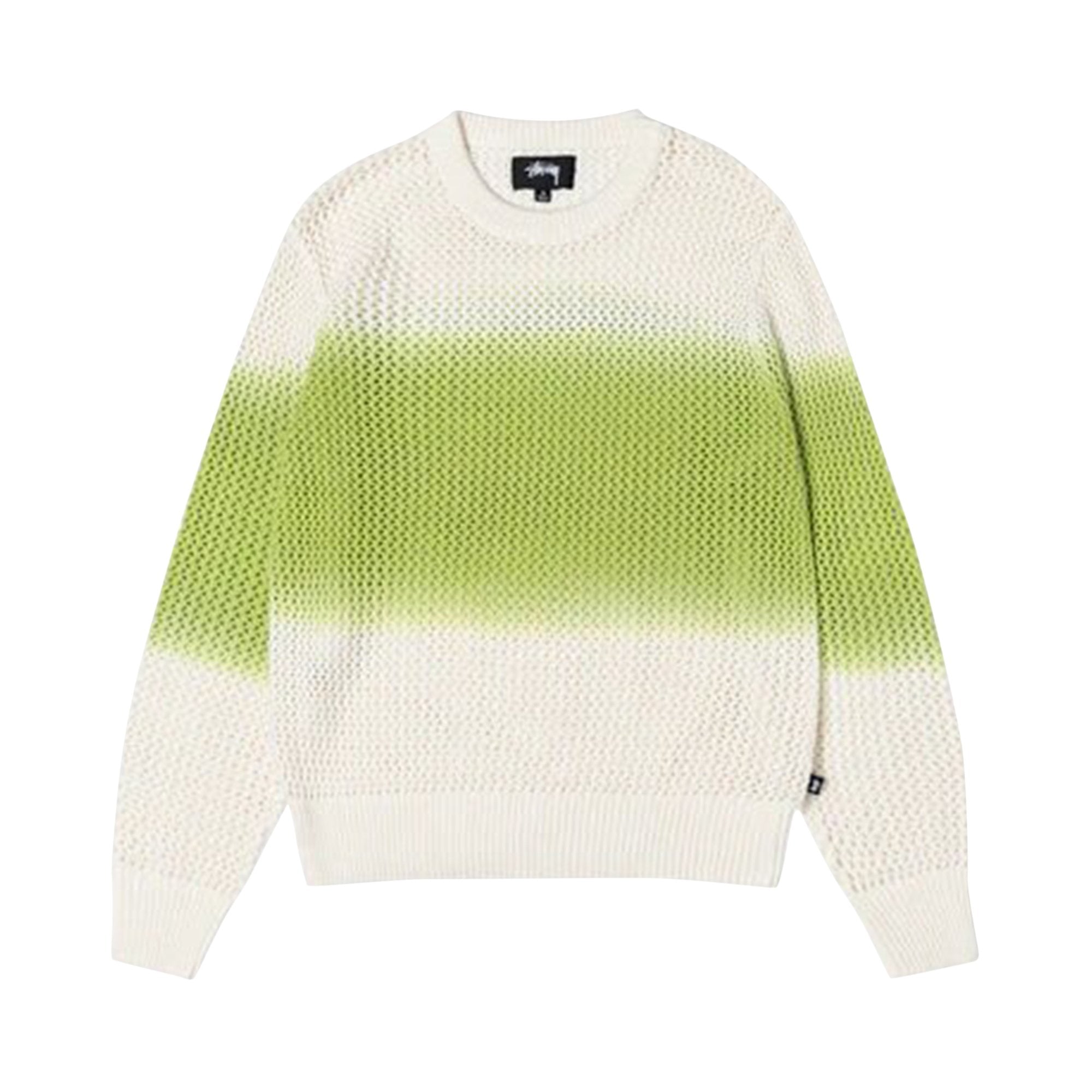 Stussy Pigment Dyed Oversized Sweater in Bright Green