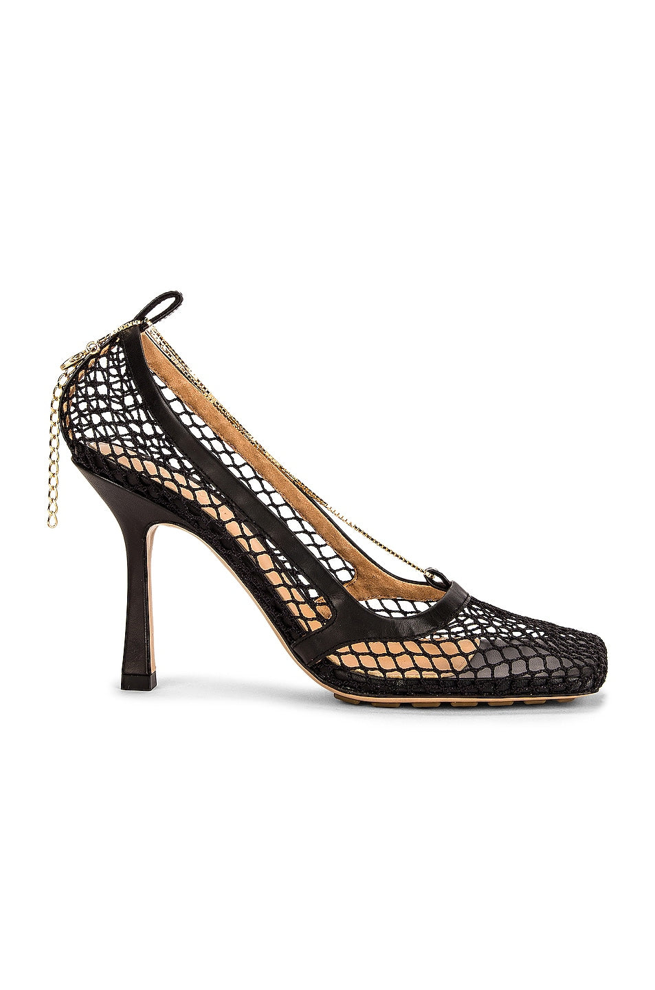 Bottega Veneta Stretch Sandals, Black & Black