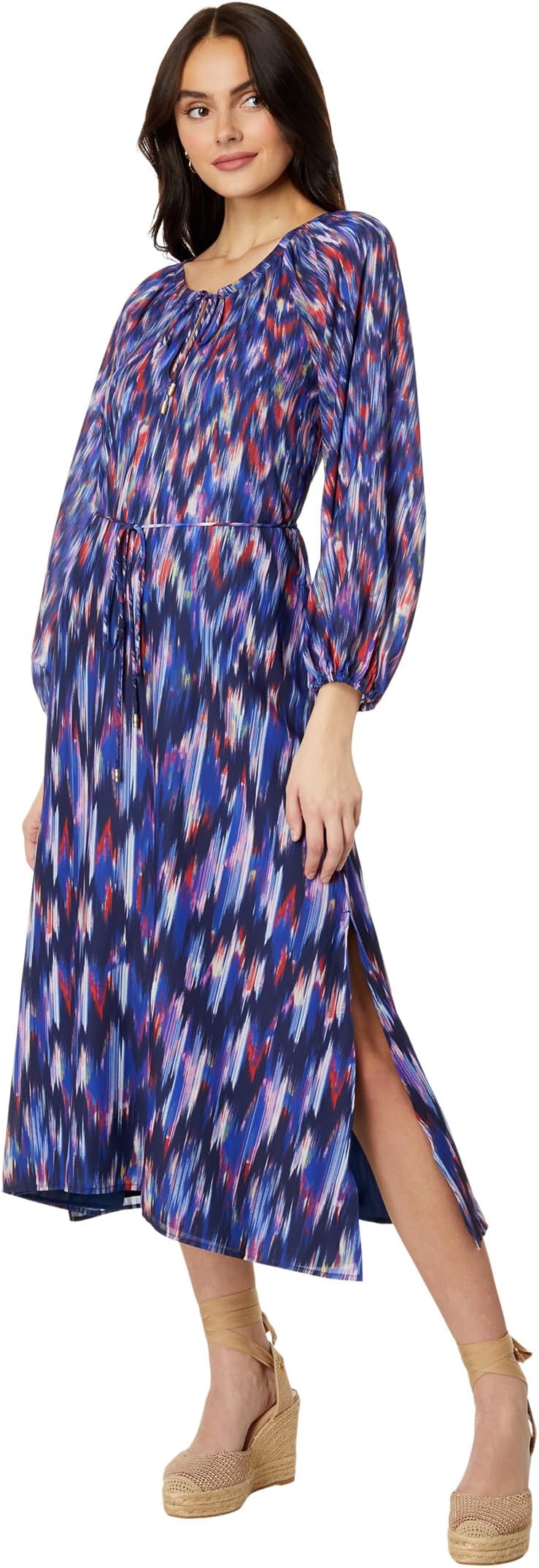 Tommy Bahama Iridescent Ikat Maxi Dress in Island Navy