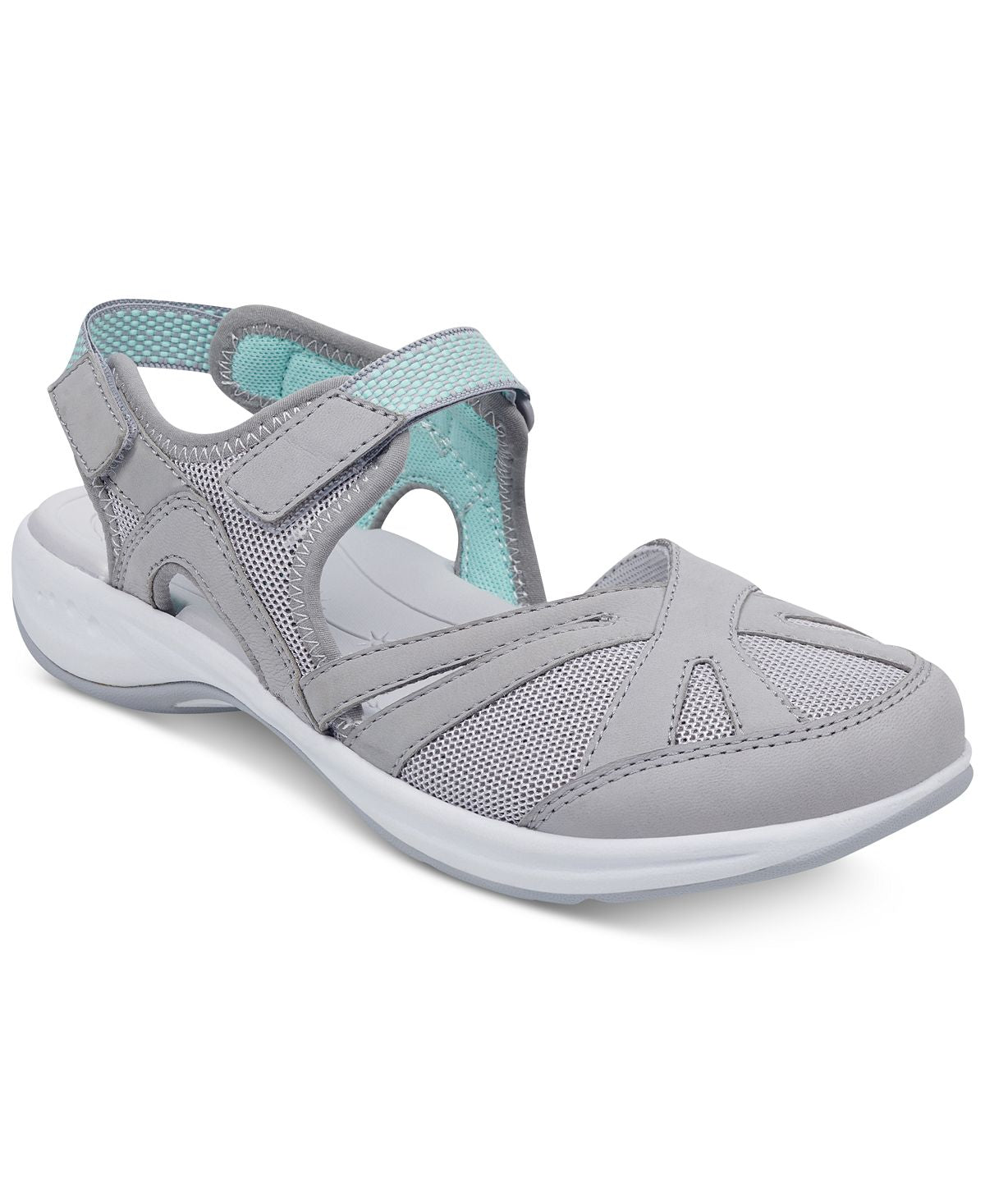 Esplash Women's Casual Closed Toe Easy Spirit Strap Back Sandals grey