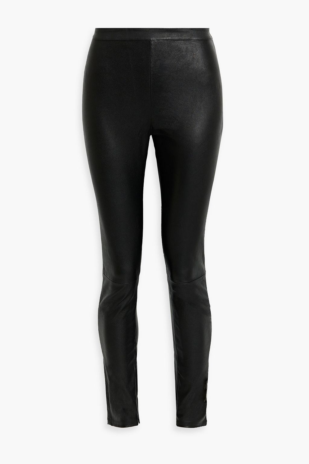 Leather skinny trousers MAJE, black