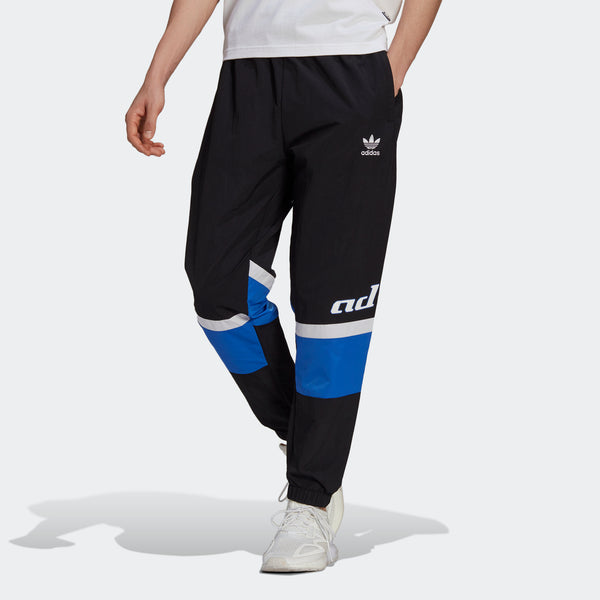 adidas originals MENS TGP Embroidered Logo Printed Ankle-banded Sports Pants Black