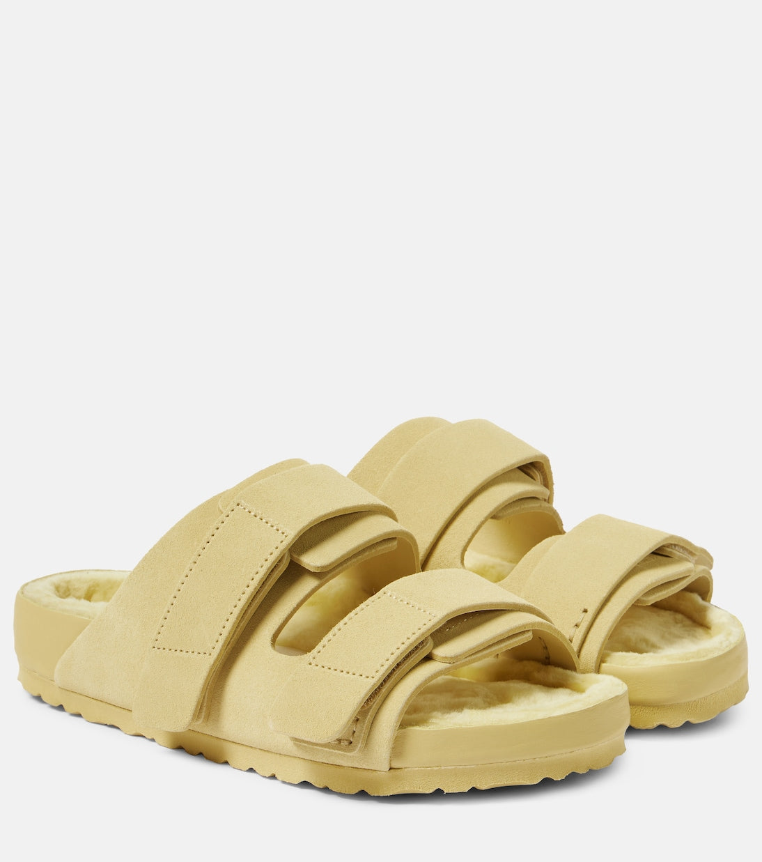 Suede slides x tekla uji Birkenstock 1774, beige