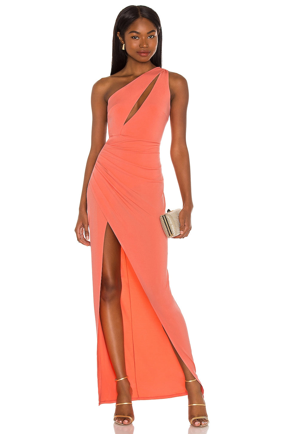 Michael Costello x REVOLE Parker maxi dress in Coral