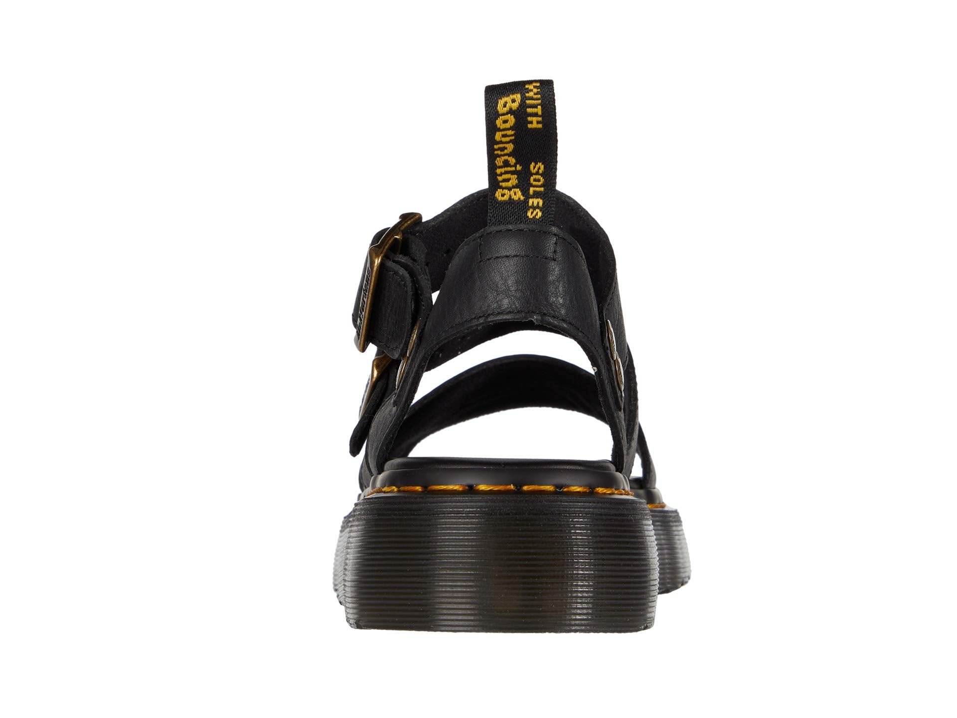 صنادل Dr. Martens Gryphon Platform Gladiator، باللون الأسود