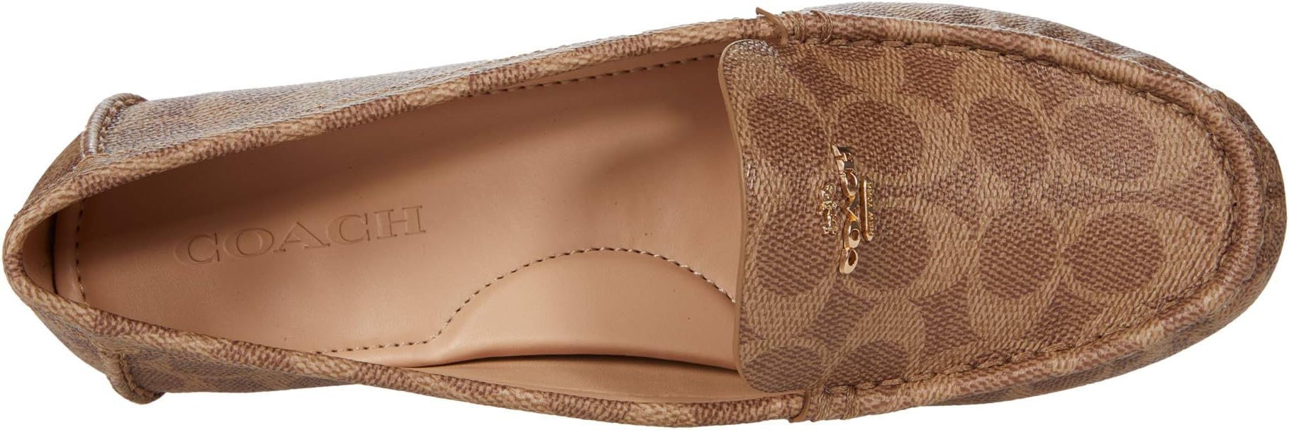 Marley Driver COACH Loafers, Tan PVC