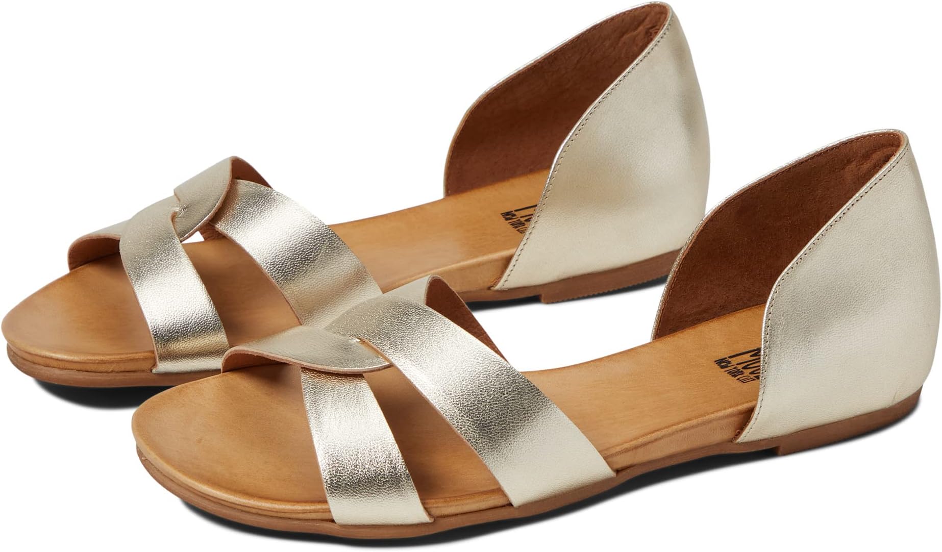 Amory Miz Mooz Flat Sandals, Gold