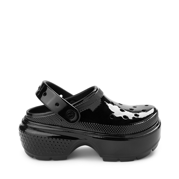 Crocs Stomp Shiny Platform Clogs, Black