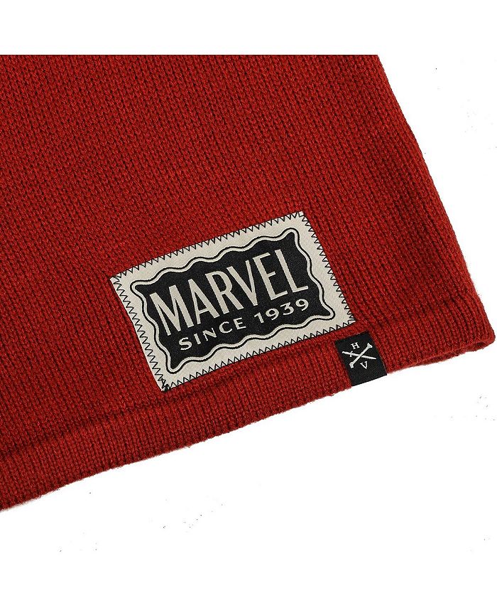 سترة رجالي من Marvel Red Varsity باللون الأحمر