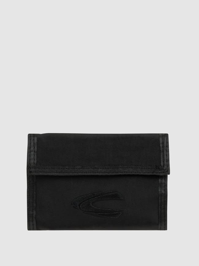 Wallet with shoulder strap camel active, black